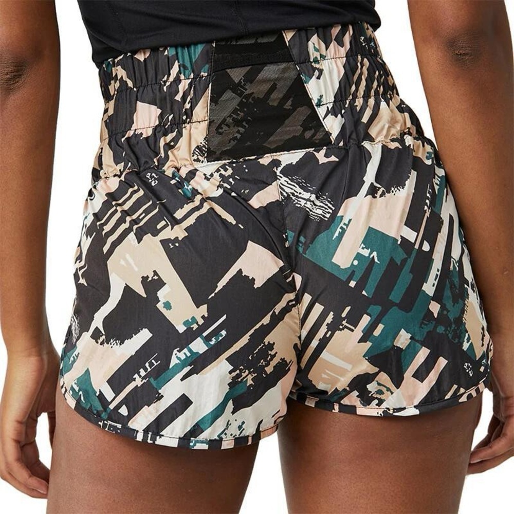Free People Movement The Way Home Shorts Stroke of Luck Print High Rise Running - Picture 3 of 15